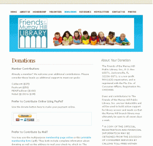 Murray Hill Library volunteers raise money for their program via membership using our site.
